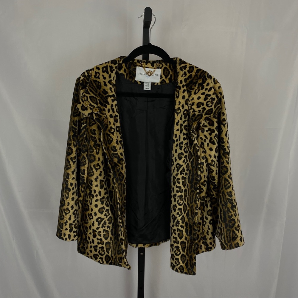 Jaclyn Smith Leopard Print Blazer, size Medium